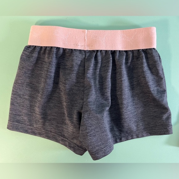 Puma Dark Grey with Pink Band Shorts & Black Puma Biker shorts lot, Girl size 5 - Picture 3 of 7